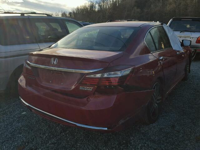 1HGCR2F14HA223678 - 2017 HONDA ACCORD SPO RED photo 4