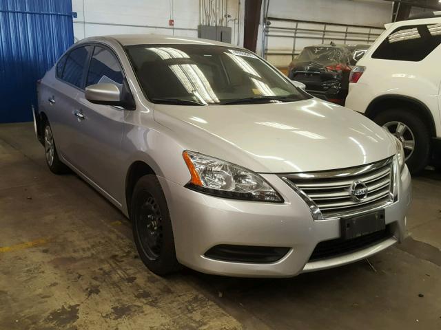 3N1AB7AP4EY231700 - 2014 NISSAN SENTRA S SILVER photo 1