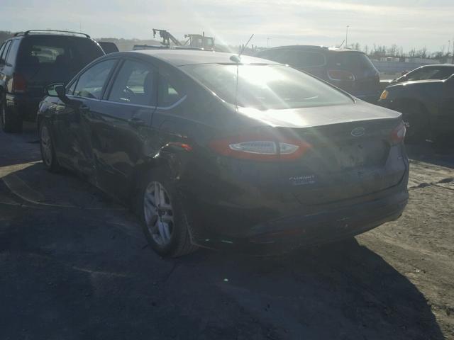 3FA6P0H73FR104682 - 2015 FORD FUSION SE BLACK photo 3