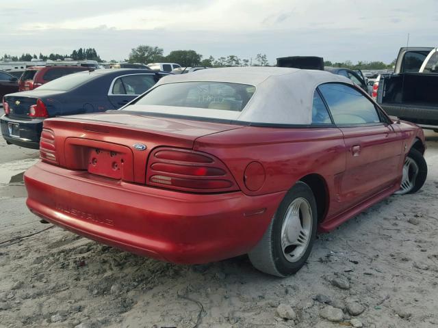 1FALP4446SF251463 - 1995 FORD MUSTANG RED photo 4