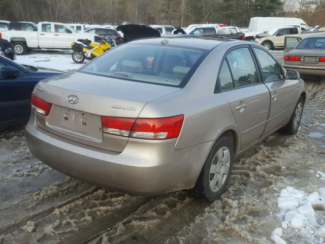 5NPET46C57H249977 - 2007 HYUNDAI SONATA GLS GOLD photo 4