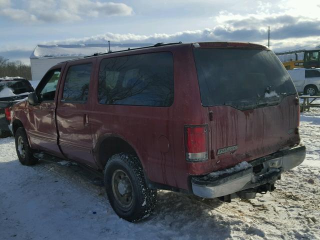 1FMNU41S8YEB39899 - 2000 FORD EXCURSION RED photo 3