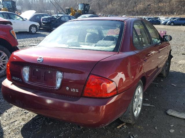 3N1CB51D05L570003 - 2005 NISSAN SENTRA 1.8 RED photo 4