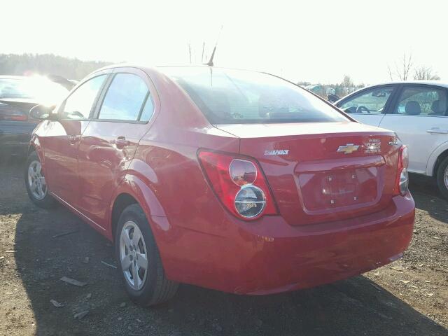 1G1JA5SH6D4112195 - 2013 CHEVROLET SONIC LS წითელი ფოტო 3