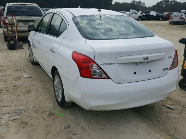 3N1CN7APXCL856192 - 2012 NISSAN VERSA S WHITE photo 3