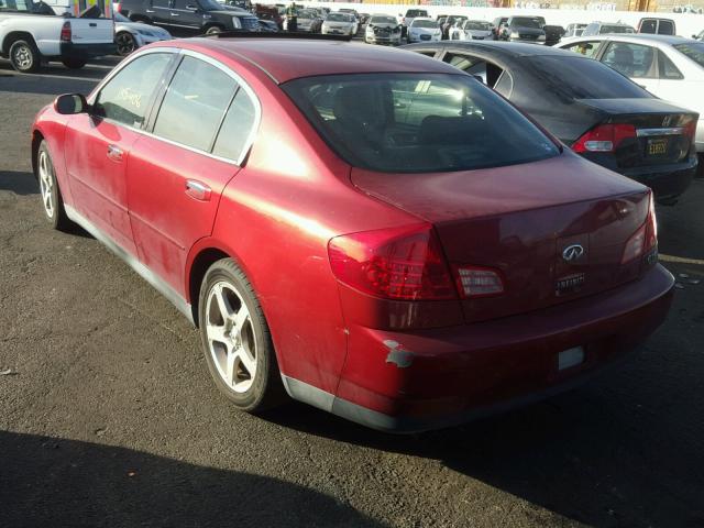 JNKCV51E03M023389 - 2003 INFINITI G35 BURGUNDY photo 3