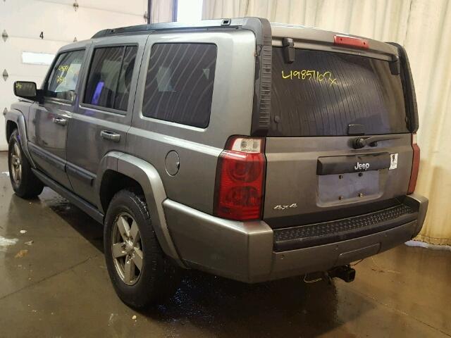 1J8HG48K67C610966 - 2007 JEEP COMMANDER GRAY photo 3