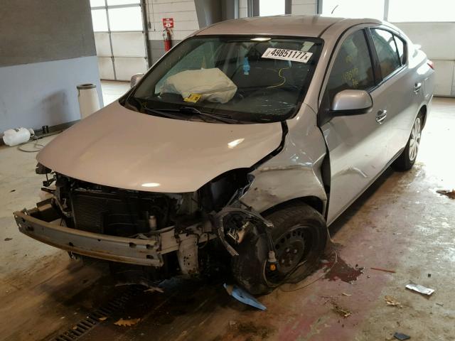 3N1CN7AP8EK449531 - 2014 NISSAN VERSA S SILVER photo 2