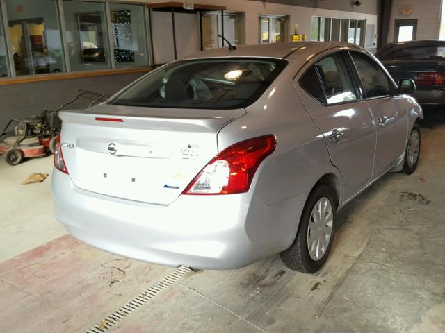 3N1CN7AP8EK449531 - 2014 NISSAN VERSA S SILVER photo 4