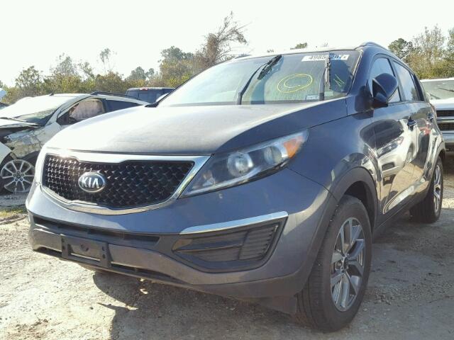 KNDPB3AC2G7848417 - 2016 KIA SPORTAGE L GRAY photo 2