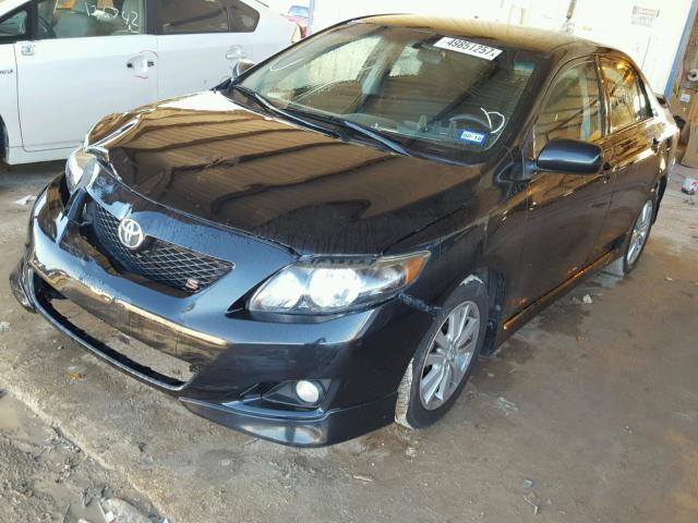 1NXBU40E29Z112316 - 2009 TOYOTA COROLLA BA BLACK photo 2