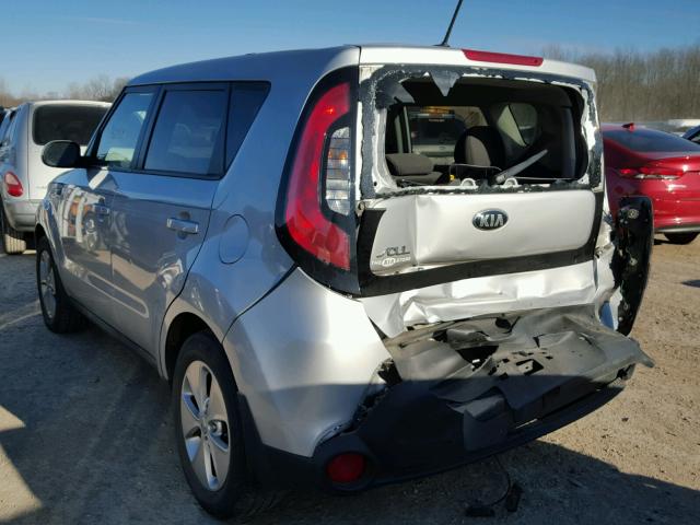 KNDJN2A22E7729908 - 2014 KIA SOUL SILVER photo 3