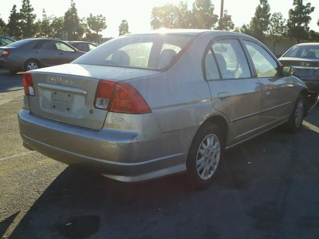 2HGES16565H627234 - 2005 HONDA CIVIC LX GOLD photo 4