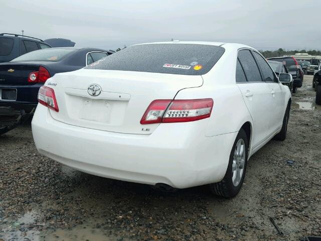 4T4BF3EK8BR133380 - 2011 TOYOTA CAMRY BASE WHITE photo 4