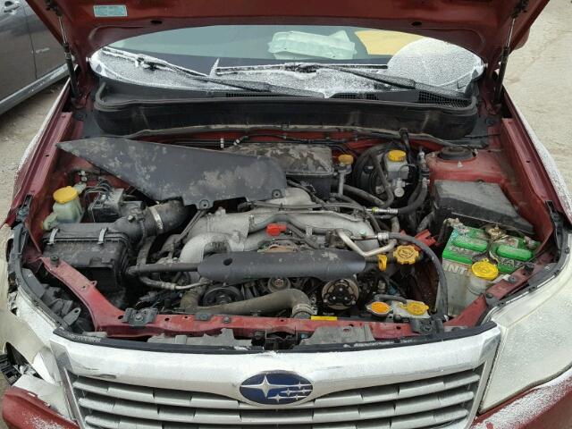 JF2SH636X9G733554 - 2009 SUBARU FORESTER 2 RED photo 7