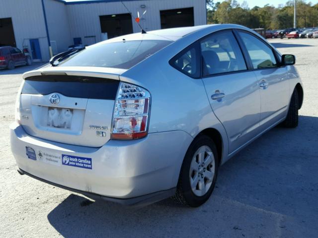 JTDKB20U277593878 - 2007 TOYOTA PRIUS SILVER photo 4