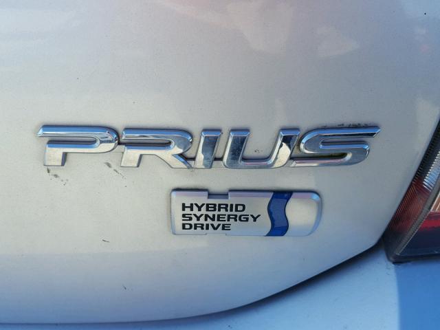 JTDKB20U277593878 - 2007 TOYOTA PRIUS SILVER photo 9