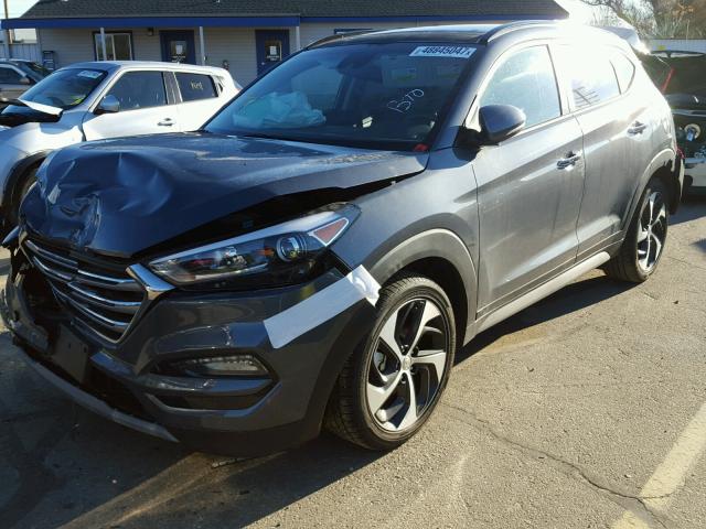 KM8J3CA23HU499292 - 2017 HYUNDAI TUCSON LIM GRAY photo 2