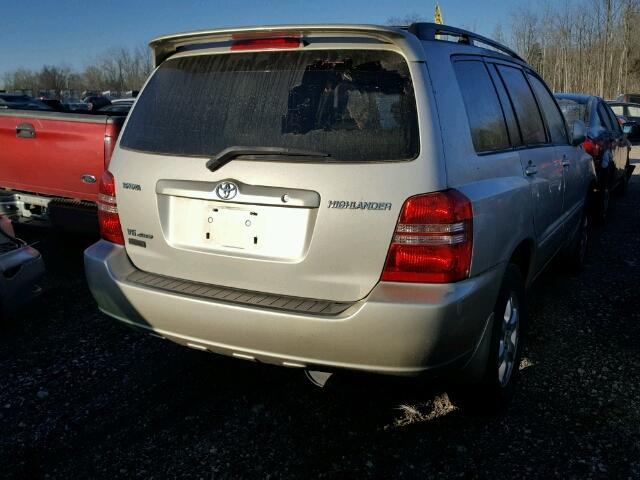 JTEHF21A320057487 - 2002 TOYOTA HIGHLANDER TAN photo 4