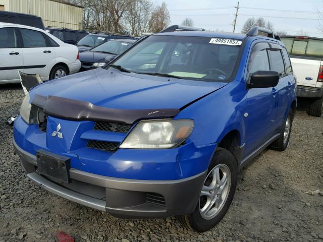 JA4LZ31G33U063536 - 2003 MITSUBISHI OUTLANDER BLUE photo 2