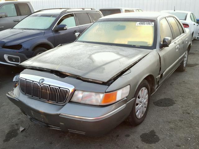 2MEFM74W9XX626582 - 1999 MERCURY GRAND MARQ GRAY photo 2