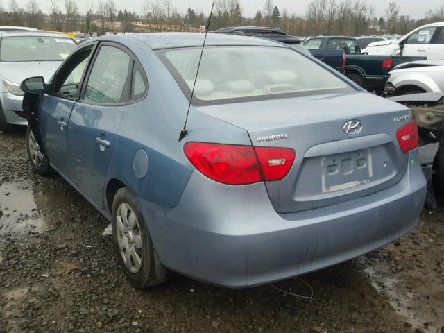 KMHDU46D17U235416 - 2007 HYUNDAI ELANTRA GL BLUE photo 3