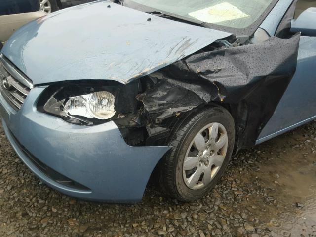 KMHDU46D17U235416 - 2007 HYUNDAI ELANTRA GL BLUE photo 9