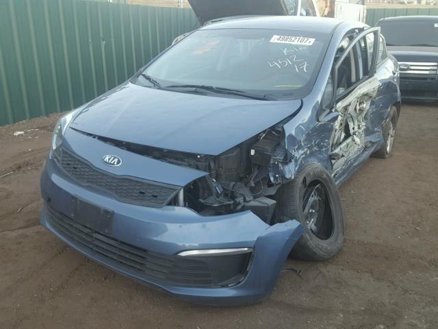 KNADM4A32G6539634 - 2016 KIA RIO LX BLUE photo 2