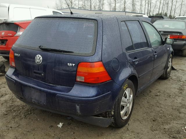 WVWGH21J7YW693426 - 2000 VOLKSWAGEN GOLF GLS BLUE photo 4