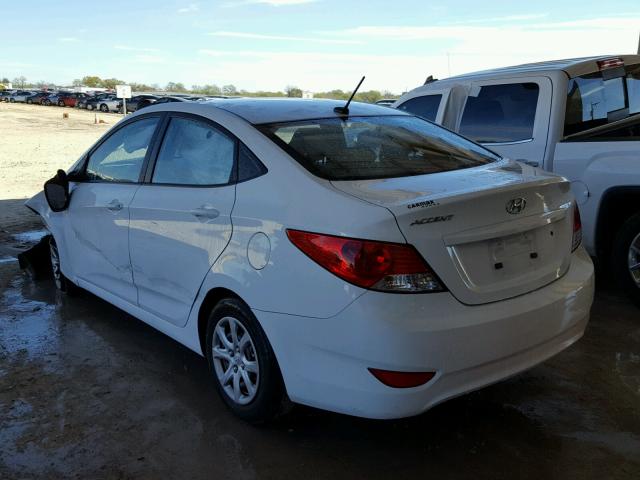 KMHCT4AE9EU740714 - 2014 HYUNDAI ACCENT GLS WHITE photo 3