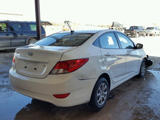 KMHCT4AE9EU740714 - 2014 HYUNDAI ACCENT GLS WHITE photo 4