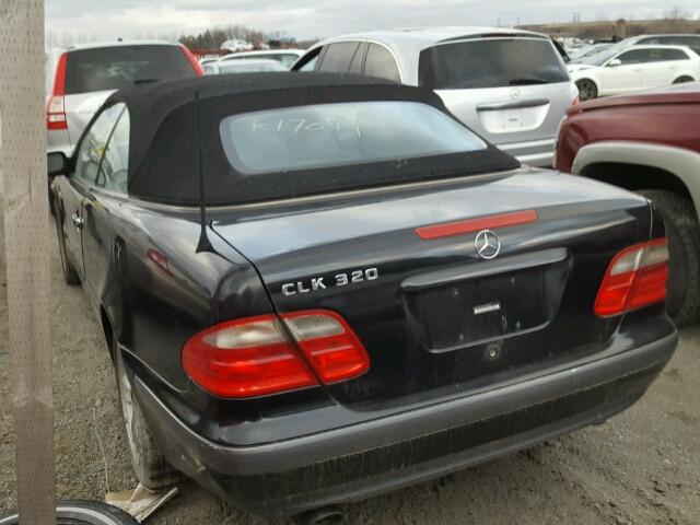 WDBLK65G3XT018337 - 1999 MERCEDES-BENZ CLK 320 BLACK photo 3