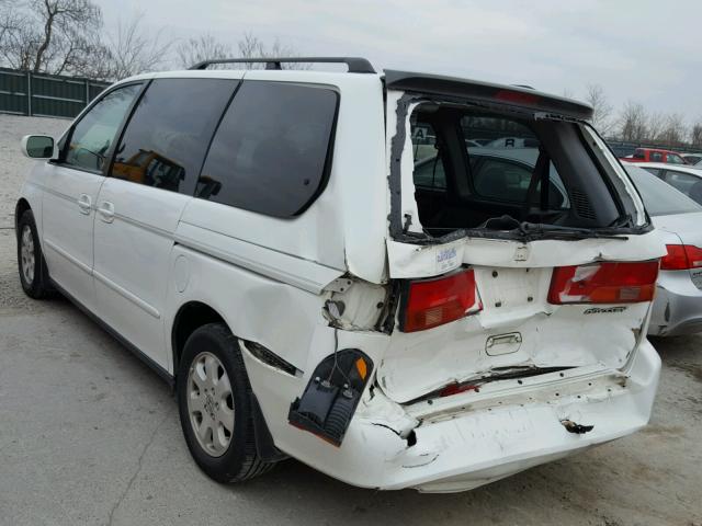 5FNRL18043B076478 - 2003 HONDA ODYSSEY EX WHITE photo 3