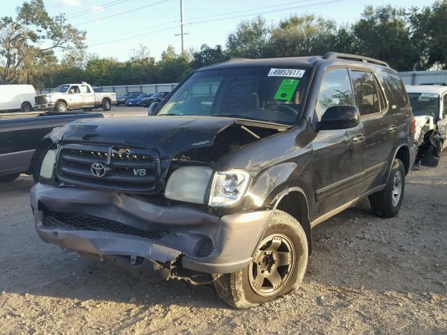 5TDZT34A51S026031 - 2001 TOYOTA SEQUOIA SR BLACK photo 2