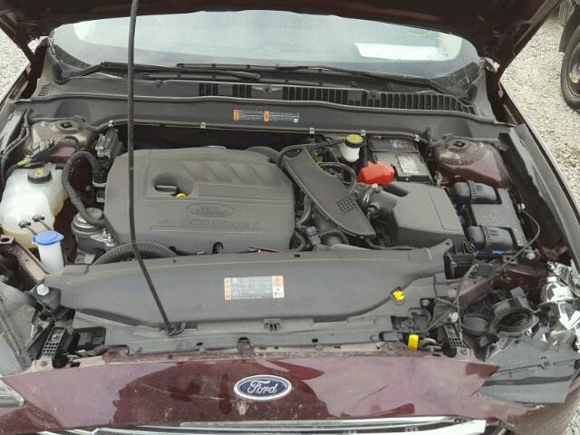 3FA6P0HD1HR246926 - 2017 FORD FUSION SE BURGUNDY photo 7