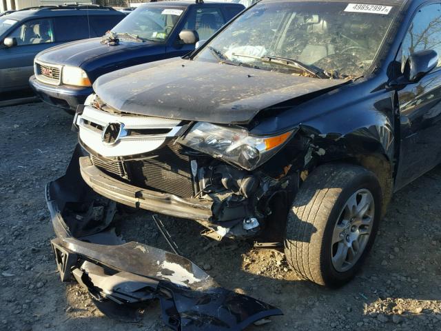 2HNYD28279H520711 - 2009 ACURA MDX BLACK photo 9