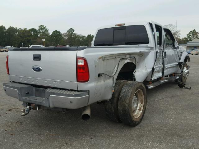 1FTXW42R78EC08827 - 2008 FORD F450 SUPER SILVER photo 4