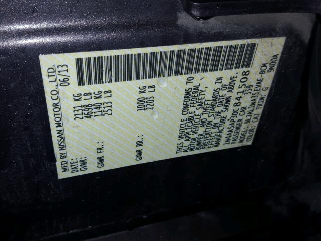 1N4AA5AP3DC841508 - 2013 NISSAN MAXIMA S Brązowy zdjęcie 10