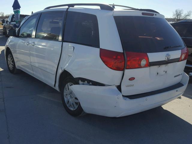 5TDZK23C47S051303 - 2007 TOYOTA SIENNA CE WHITE photo 3