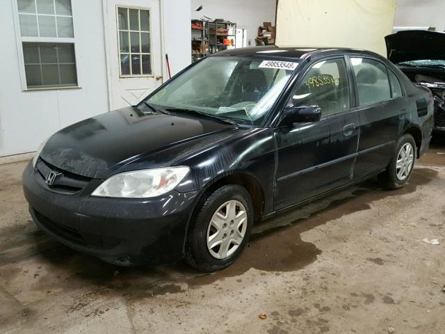 2HGES16355H560012 - 2005 HONDA CIVIC DX V BLACK photo 2