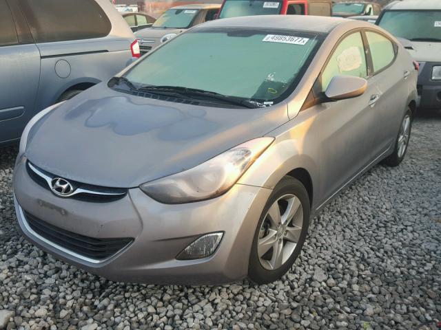 KMHDH4AE9DU007714 - 2013 HYUNDAI ELANTRA GL GRAY photo 2