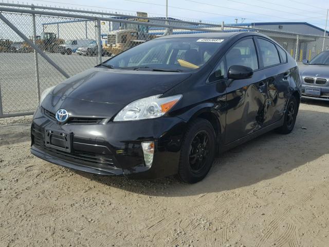 JTDKN3DU0C5405534 - 2012 TOYOTA PRIUS BLACK photo 2