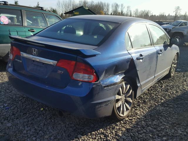 2HGFA5E50AH700172 - 2010 HONDA CIVIC SI BLUE photo 4