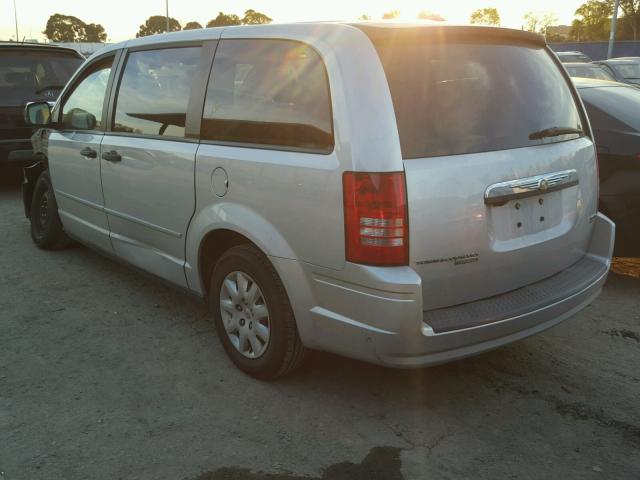 2A8HR44H68R129046 - 2008 CHRYSLER TOWN & COU SILVER photo 3