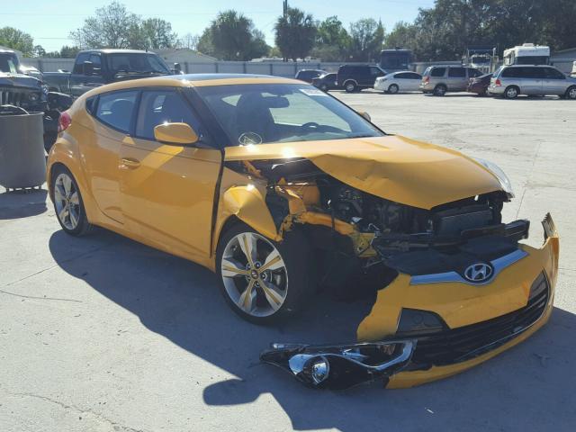 KMHTC6AD0GU254931 - 2016 HYUNDAI VELOSTER B YELLOW photo 1