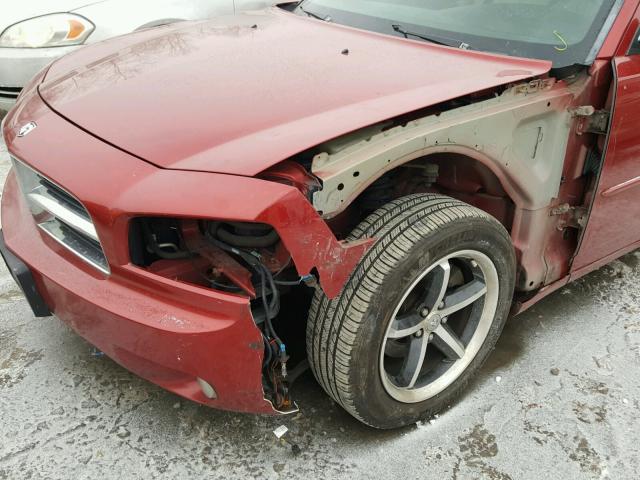 2B3KA43GX6H324228 - 2006 DODGE CHARGER SE RED photo 9