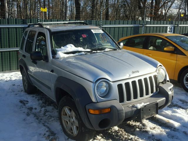 1J4GL48K54W145390 - 2004 JEEP LIBERTY SP SILVER photo 1