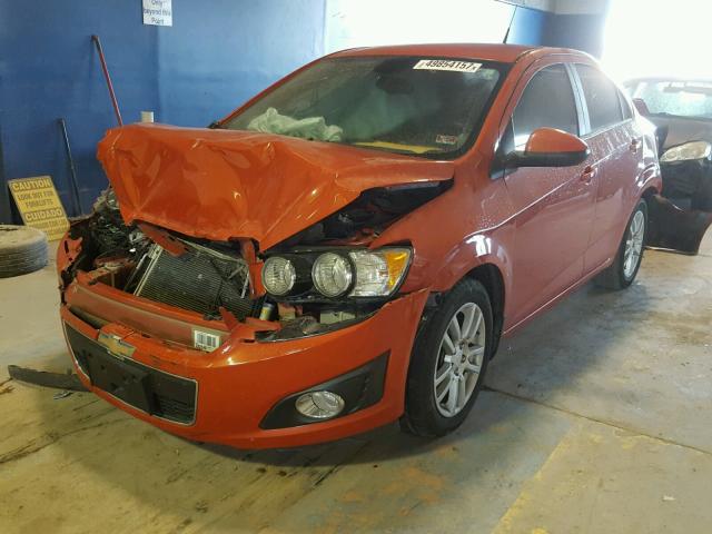 1G1JC5SH2D4187910 - 2013 CHEVROLET SONIC LT ORANGE photo 2