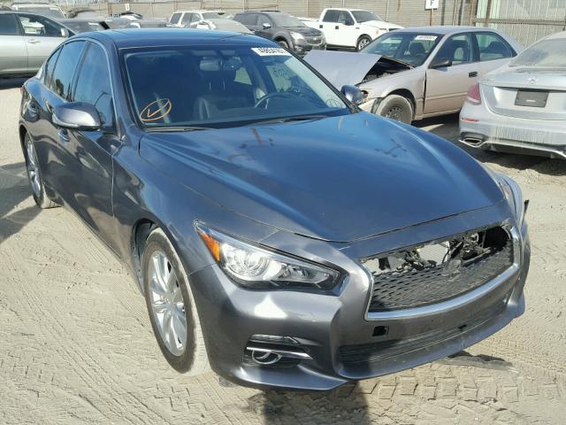 JN1BV7AP0FM349999 - 2015 INFINITI Q50 BASE GRAY photo 1