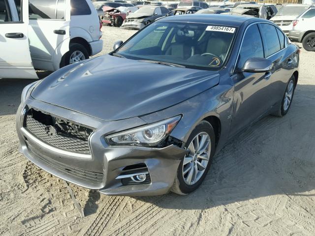 JN1BV7AP0FM349999 - 2015 INFINITI Q50 BASE GRAY photo 2